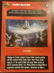 Establish Secret Base [Limited] Star Wars CCG Endor Prices