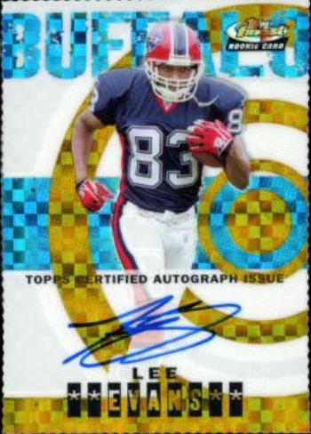 Lee Evans [Autograph Gold Refractor] #131 Football Cards 2004 Topps Finest