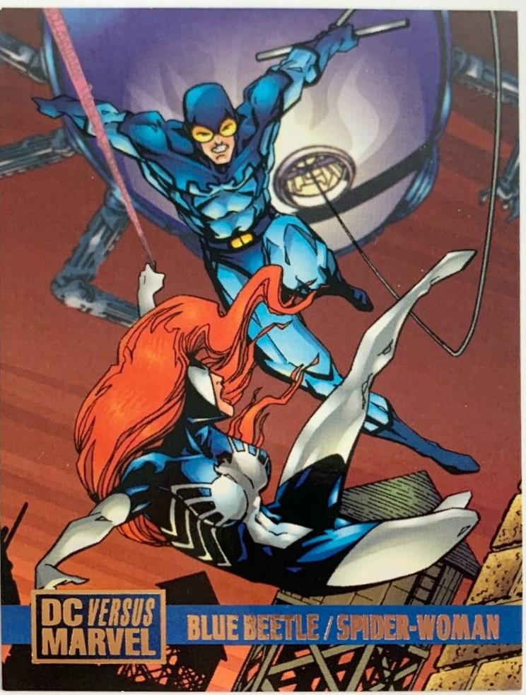 Blue Beetle / Spider-Woman #54 1995 Fleer DC vs Marvel