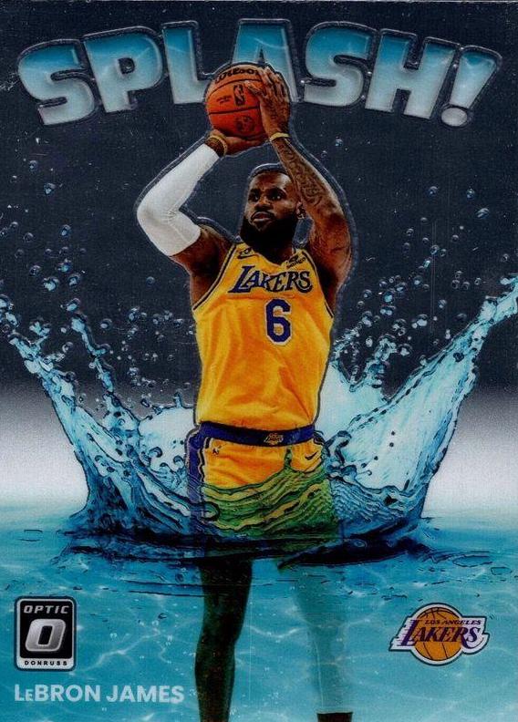 LeBron James #15 Basketball Cards 2022 Panini Donruss Optic Splash