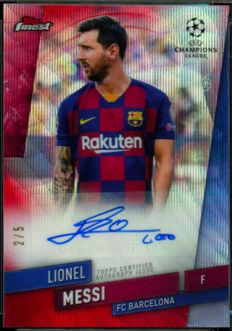 Lionel Messi [Red Wave Refractor] #FA-LM Prices | 2019 Finest UEFA ...