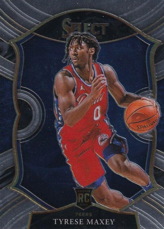 2020-21 Donruss Rated Rookies Signatures 2024 Choice Red Tyrese Maxey RC 81/99 PSA 7