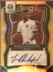 Marcus Rashford [Gold Prizm] #SI-MR Soccer Cards 2020 Panini Select UEFA Euro Signatures