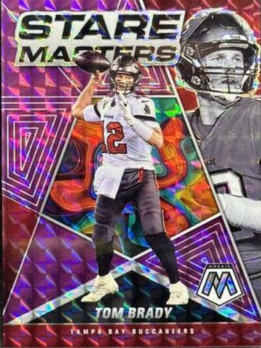 Tom Brady [Purple] #SM-9 Football Cards 2022 Panini Mosaic Stare Masters