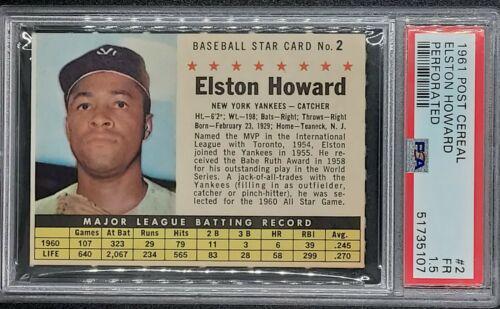 Elston Howard [Perforated] #2 Baseball Cards 1961 Post Cereal