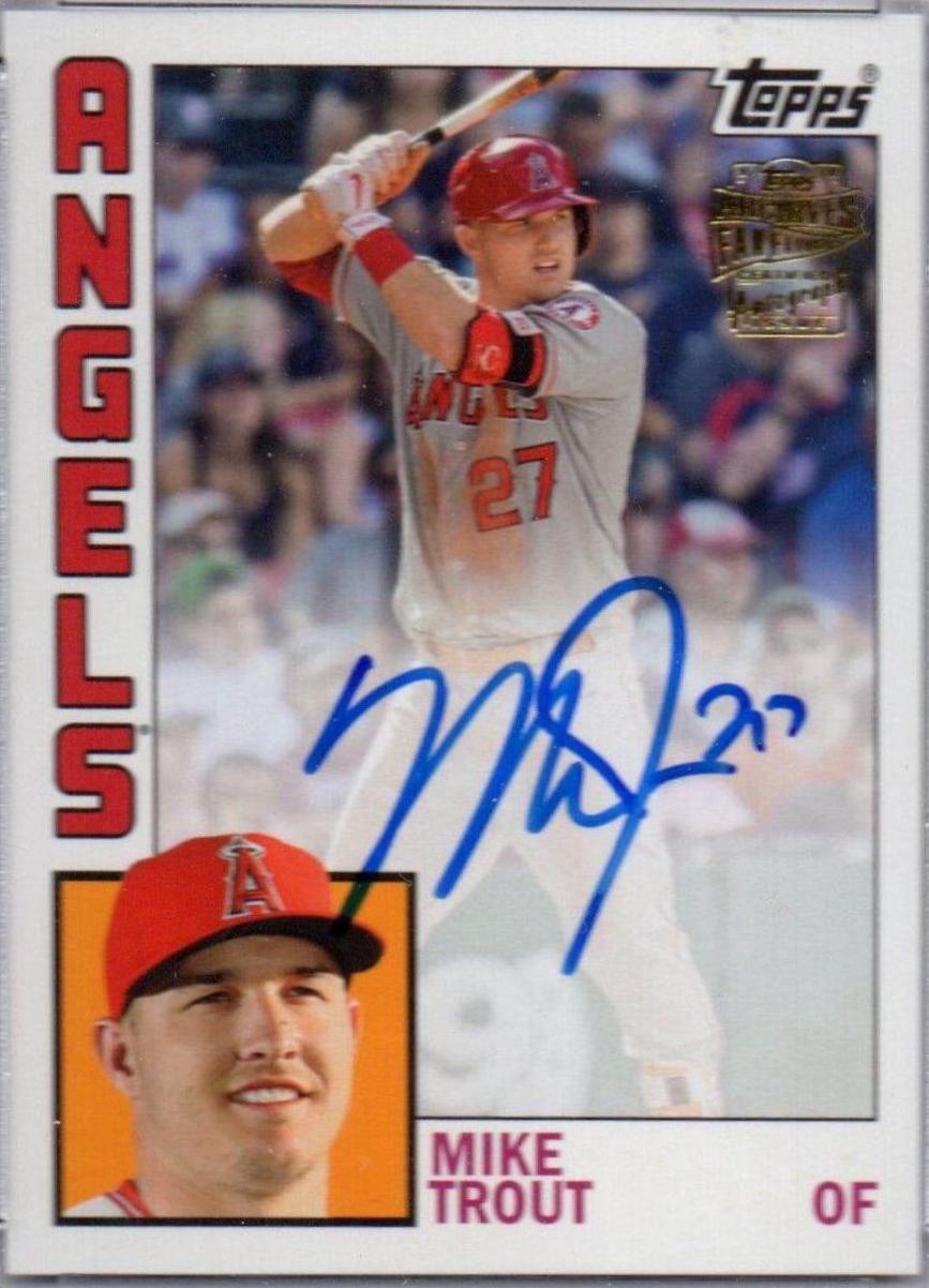 Mike Trout #FFA-MT Baseball Cards 2017 Topps Archives Fan Favorites Autographs