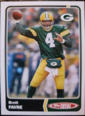 Brett Favre #300 Football Cards 2003 Topps Total