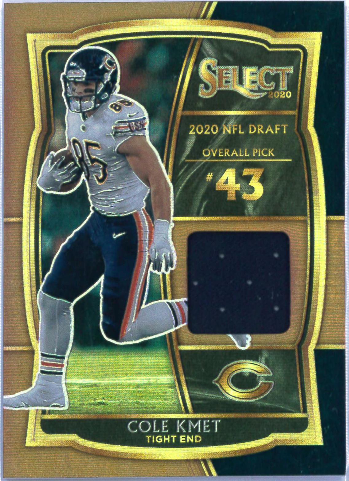 Cole Kmet [Copper Prizm] #DS-CKM Football Cards 2020 Panini Select Draft Selections Memorabilia