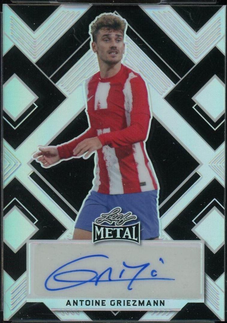 Antoine Griezmann [Prismatic Black] #BA-AG1 Soccer Cards 2022 Leaf Metal Autographs