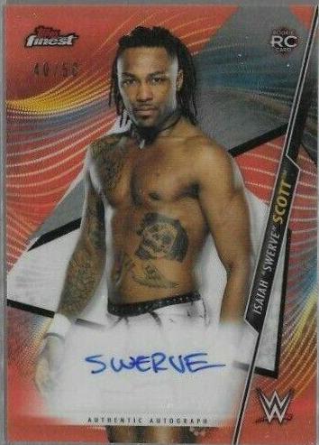 Isaiah 'Swerve' Scott [Orange] #A-IS Wrestling Cards 2020 Topps WWE Finest Autographs