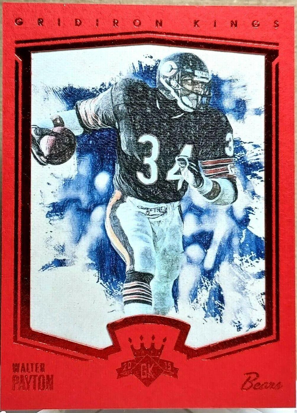 Walter Payton [Red Frame] #180 Football Cards 2015 Panini Gridiron Kings