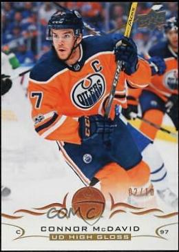 Connor McDavid [High Gloss] #75 Hockey Cards 2018 Upper Deck