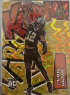 Chris Olave [Gold] #K42 Football Cards 2022 Panini Absolute Kaboom Vertical