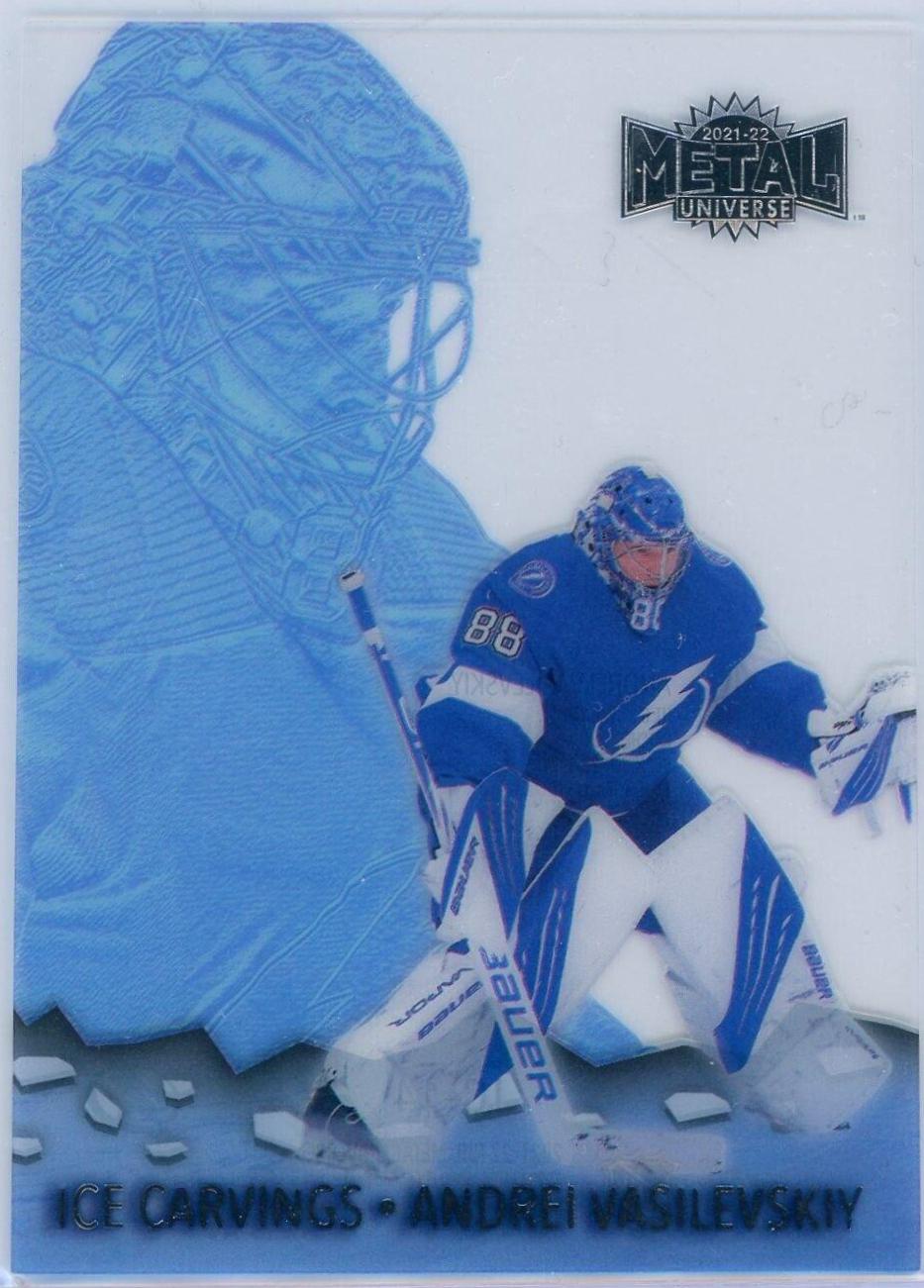 Andrei Vasilevskiy #IC-14 Hockey Cards 2021 Skybox Metal Universe Ice Carvings