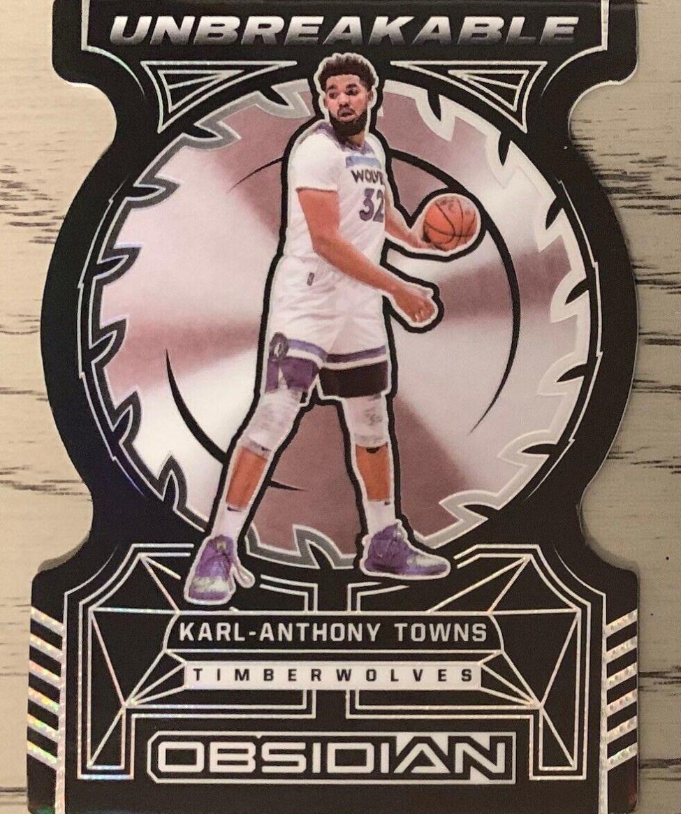 Karl Anthony Towns #18 Basketball Cards 2021 Panini Obsidian Unbreakable