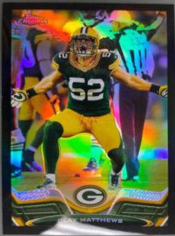 Clay Matthews [Helmet Black Refractor] #107 Football Cards 2013 Topps Chrome