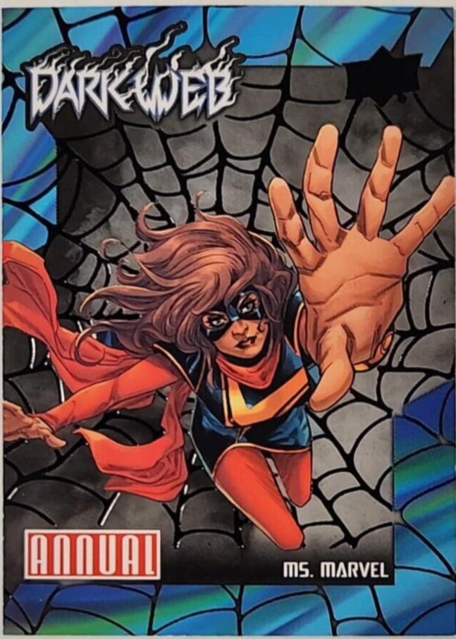 Ms. Marvel [Black] #DW-16 Marvel 2023 Upper Deck Annual Dark Web