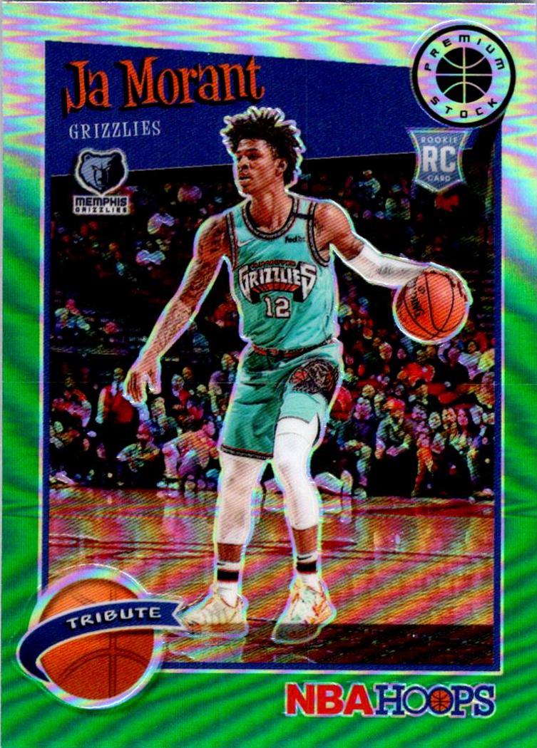 Ja Morant [Green Prizm] #297 Prices | 2019 Panini Hoops Premium Stock |  Basketball Cards