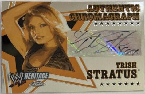 Trish Stratus Wrestling Cards 2006 Topps Heritage Chrome WWE Autographs