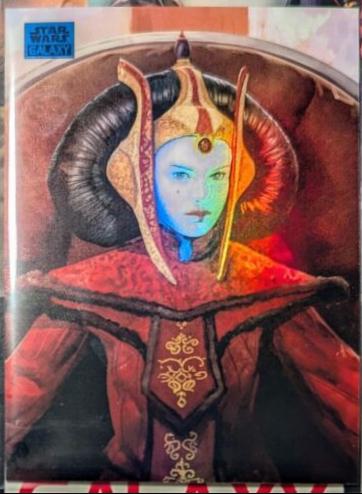 Queen Amidala  [Blue Refractor] #AN-9 Star Wars 2024 Topps Chrome Galaxy Art of Naboo