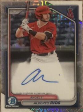 Alberto Rios [Yellow Mojo Refractor] #BMA-AR Prices | 2024 Bowman ...