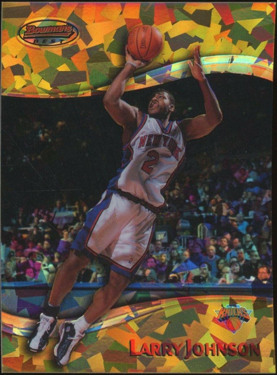 Larry Johnson Atomic Refractor #44 Basketball Cards 1998 Bowman's Best