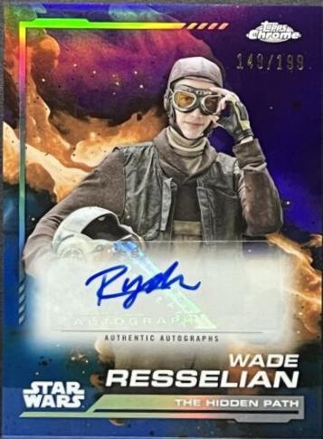 Ryder McLaughlin as Wade Resselian #AU-RM Star Wars 2024 Topps Chrome Autograph