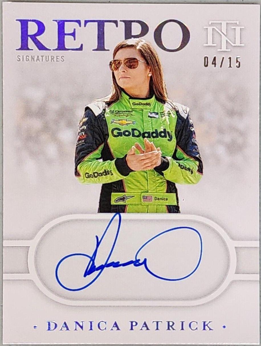 Danica Patrick #RS-DP Racing Cards 2021 Panini National Treasures NASCAR Retro Signatures