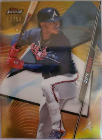 Ozzie Albies [Gold Refractor] #101 Baseball Cards 2020 Topps Finest