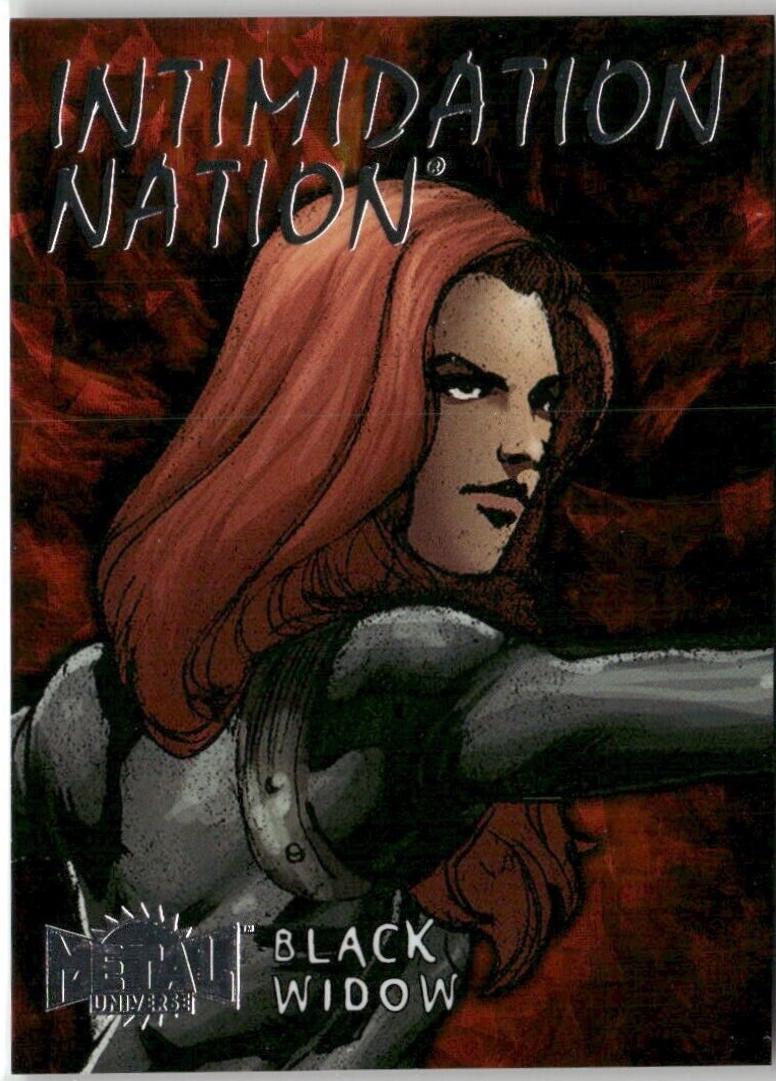 Black Widow #IN43 2024 SkyBox Metal Universe Avengers Intimidation Nation