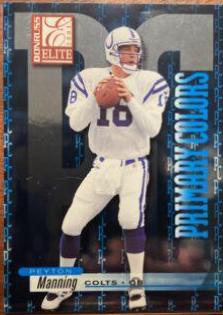 Peyton Manning #PC-1 Football Cards 2001 Panini Donruss Elite Primary Colors