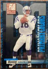 Peyton Manning #PC-1 Football Cards 2001 Panini Donruss Elite Primary Colors Prices