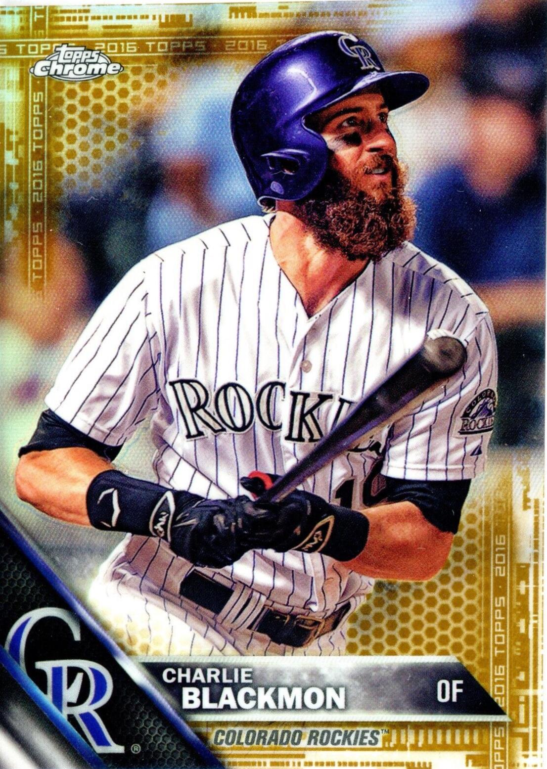 Charlie Blackmon [Gold Refractor] #15 Baseball Cards 2016 Topps Chrome