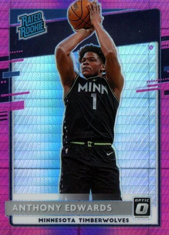 2020-21 Donruss Optic Anthony Edwards Pink Hyper Prizm Rated Rookie store 151 PSA 9 RC