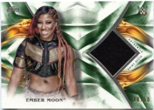 Ember Moon [Green] #UR-EM Wrestling Cards 2019 Topps WWE Undisputed Relic