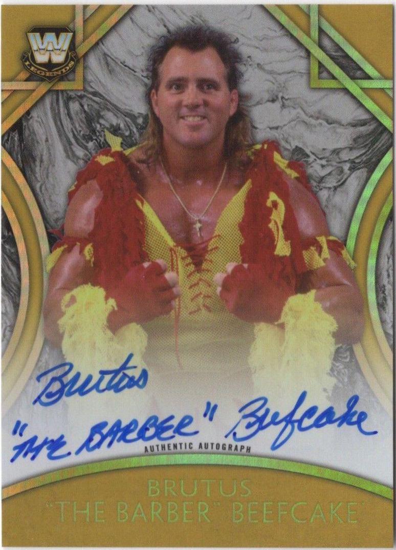 Brutus 'The Barber' Beefcake [Gold] #A-BE Wrestling Cards 2018 Topps Legends of WWE Autographs