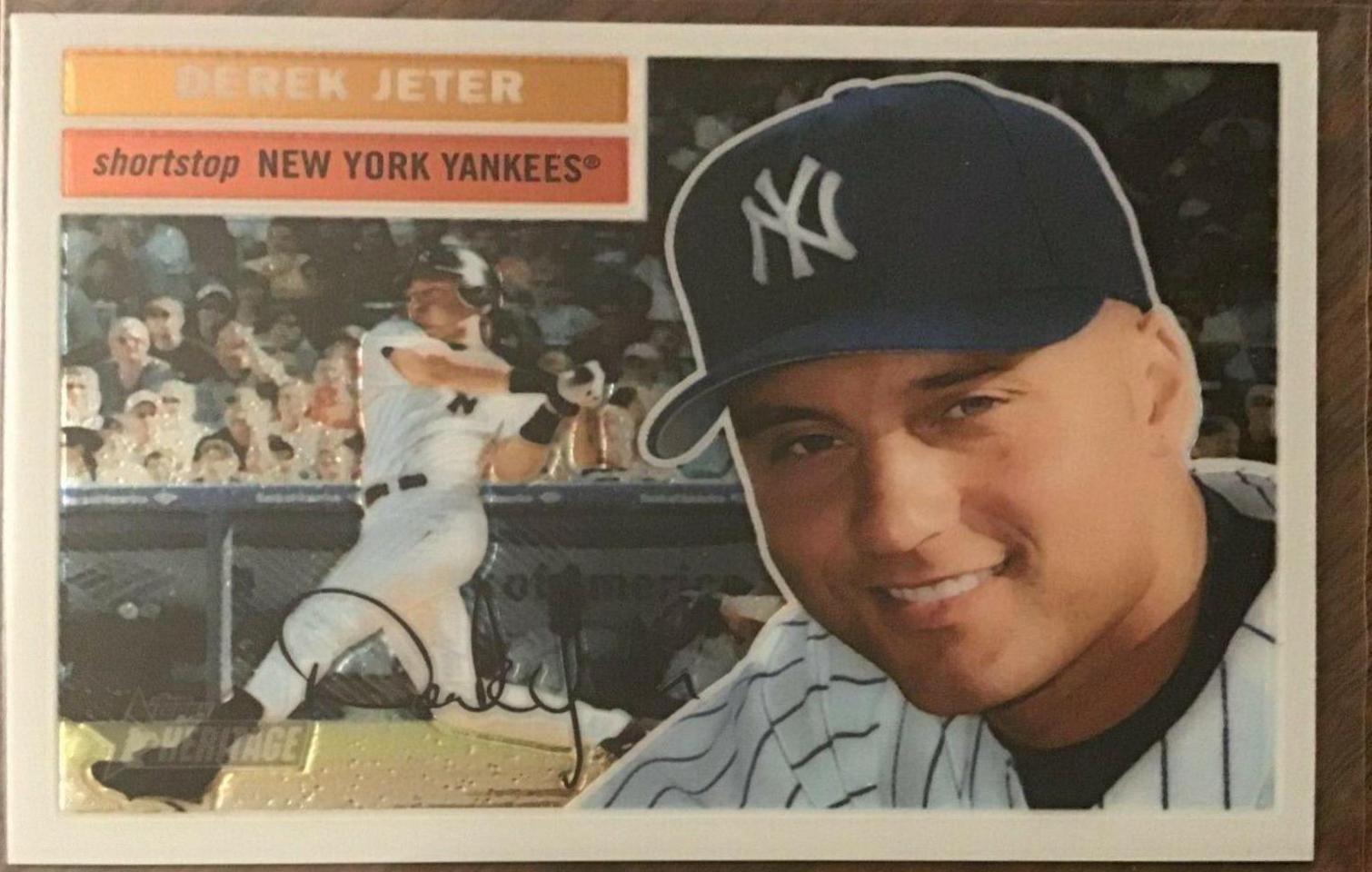 Derek Jeter #46 Baseball Cards 2005 Topps Heritage Chrome