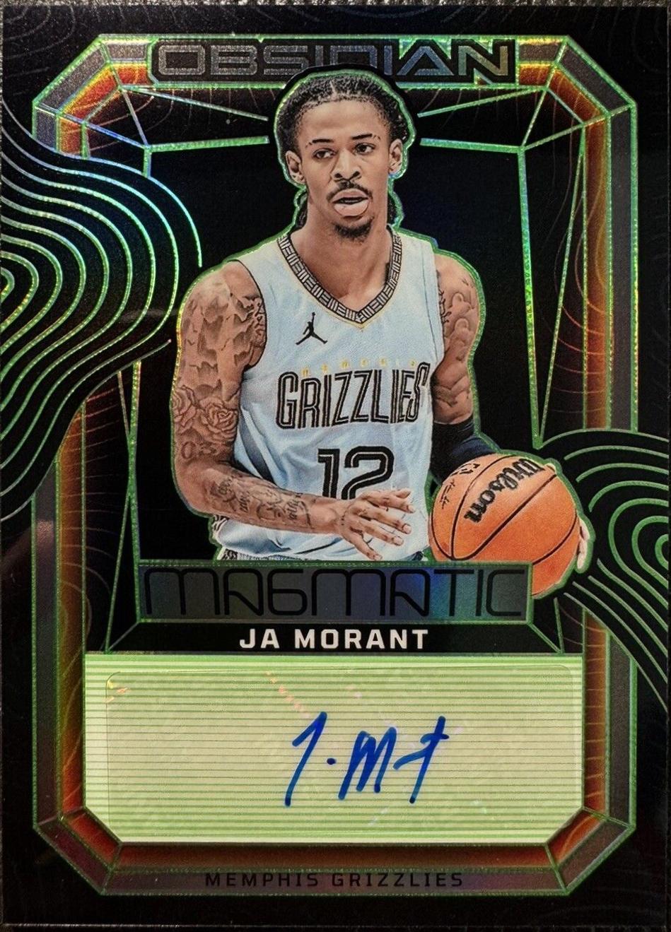 Ja Morant [Green Electric Etch] 1 Prices 2023 Panini Obsidian