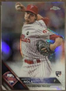 Aaron Nola [Refractor] #114 Baseball Cards 2016 Topps Chrome