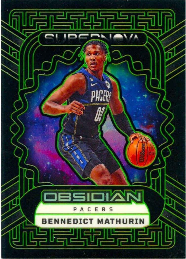 Bennedict Mathurin [Green] #2 Basketball Cards 2022 Panini Obsidian Supernova