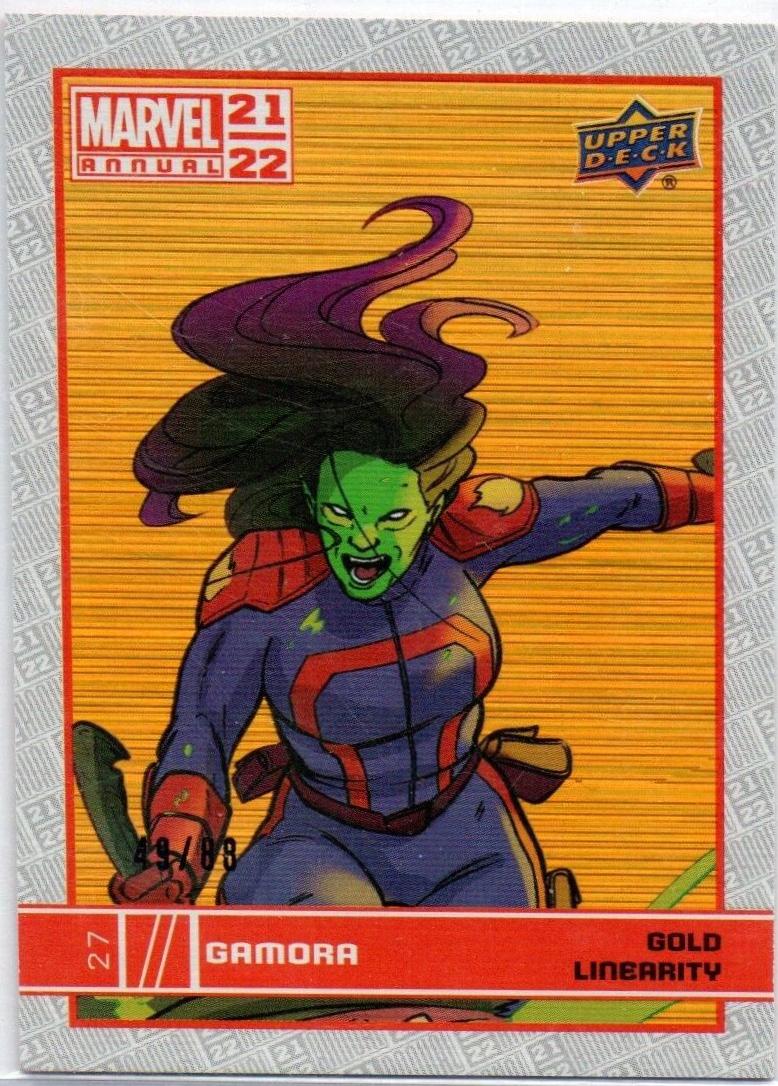 Gamora [Gold Linearity] #27 Marvel 2021 Upper Deck Annual