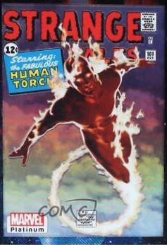 Human Torch [Cosmic] #VI48 Marvel 2023 Upper Deck Platinum Cover Variant