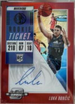 Luka Doncic [Autograph Red] #128 Basketball Cards 2018 Panini Contenders Optic