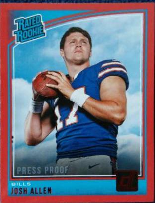 2018 Panini outlet Donruss #304 Josh Allen Rated Rookie card PSA 8