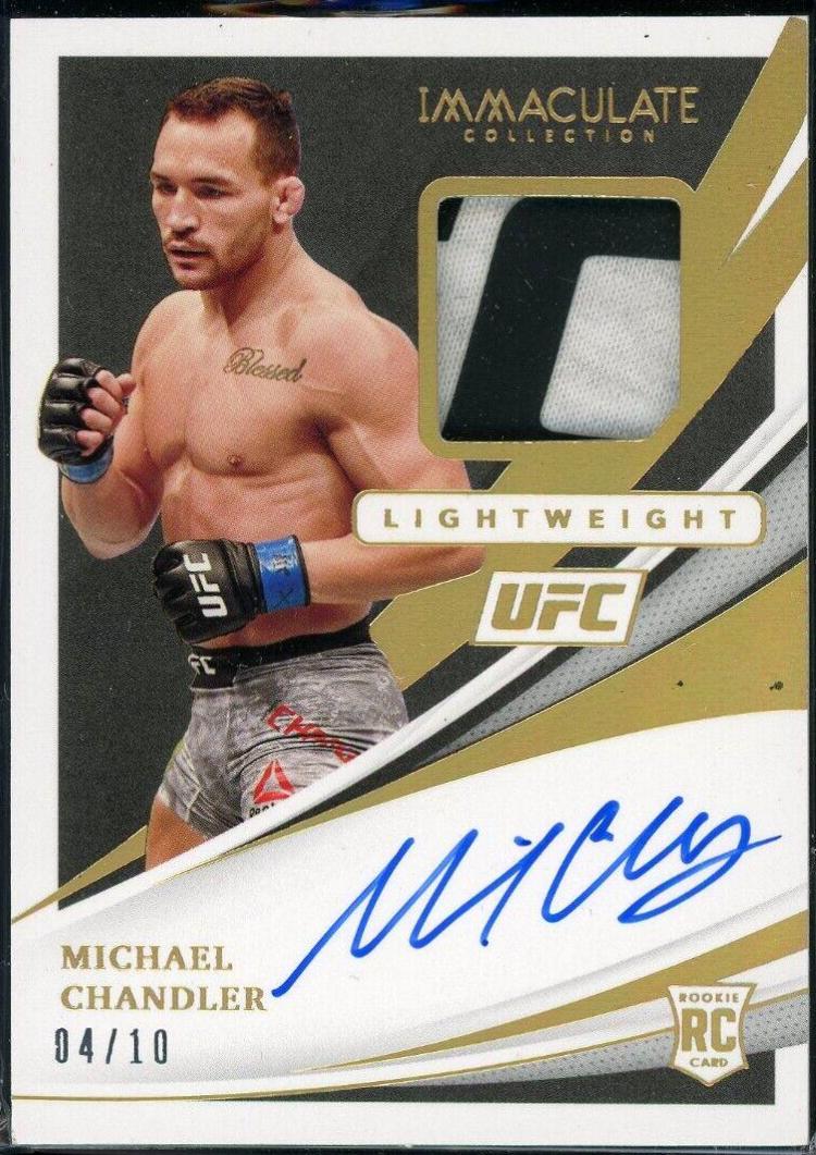 Michael Chandler [Memorabilia Autograph Gold] #108 Ufc Cards 2021 Panini Immaculate UFC