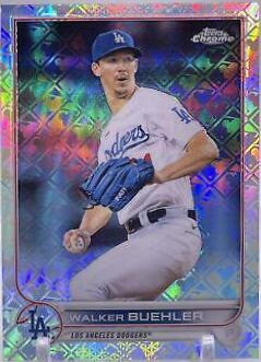 Walker Buehler #77 Baseball Cards 2022 Topps Chrome Logofractor