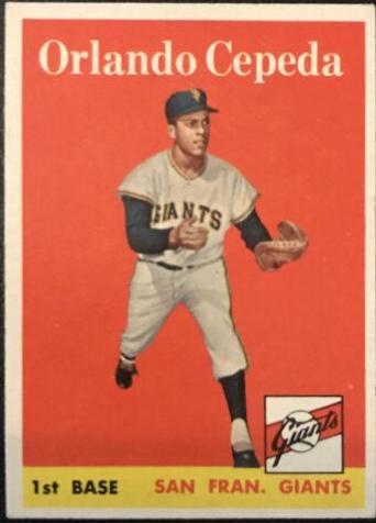 Orlando Cepeda #343 Baseball Cards 1958 Topps