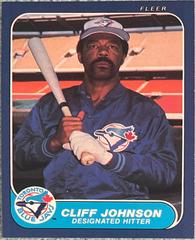 Cliff Johnson #62 Baseball Cards 1986 Fleer Prices