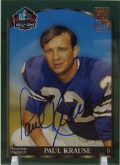 Paul Krause #A15 Football Cards 1998 Topps Certified Autograph Prices