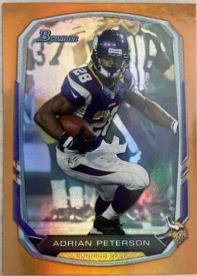 Adrian Peterson [Orange] #1 Football Cards 2013 Bowman